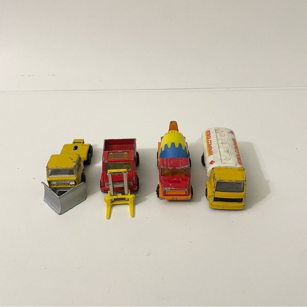 Lot of 4 Vintage Majorette Benton Cement Truck Ford Oil Tanker Bernard Semi